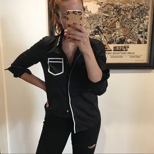 NWT Black & White Pink Tartan Tromp L’oeil Shirt 4